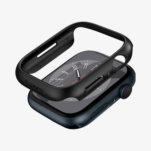 ACS05458 - Apple Watch Ultra (Apple Watch (49mm)) Case Thin Fit in black showing the front